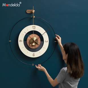 Mandelda极简挂钟客厅艺术大气餐厅装 饰画背景墙面轻奢创意时钟