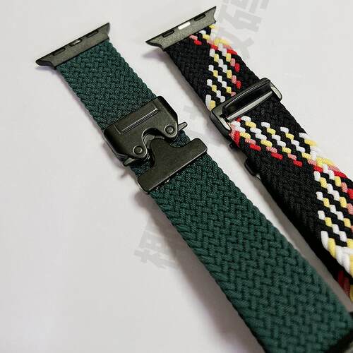 苹果iwatch表带弹力编织降落伞扣