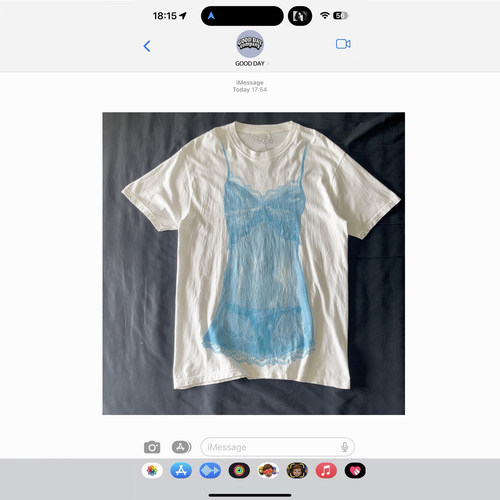 Light Blue Lace Nightgown Art Print Tee美式小众潮牌重磅t恤
