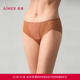 爱慕洛神烟雨内裤 AM239561 女棉质底裆性感蕾丝中腰三角裤