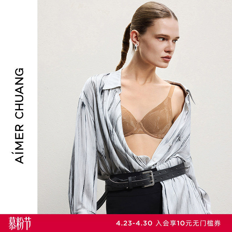 AIMER CHUANG预言3内衣女3/4乳贴大罩杯大胸显小文胸CA132211
