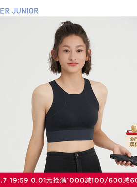 爱慕少女甜酷运动少女无钢圈三阶段中长背心式运动文胸AJ115F292