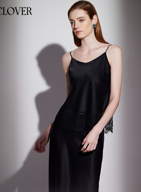 兰卡文纯爱蕾丝系列蕾丝打底小吊衣真丝内搭LC71XG1