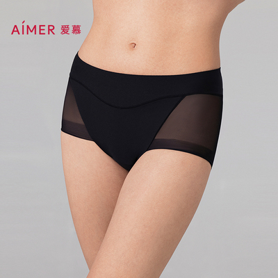 爱慕极光pro内裤女性感网纱棉质底裆中腰平角裤AM23A961