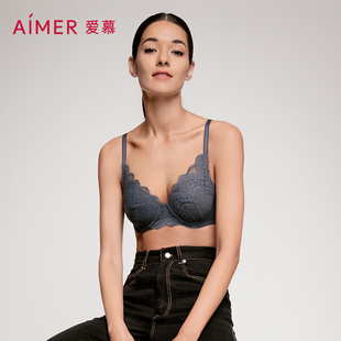 爱慕官方正品牌内衣女有钢圈薄款大胸显小上托收副乳聚拢性感文胸