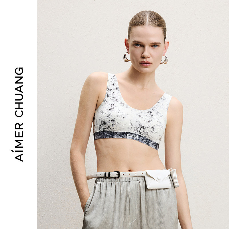 AIMER CHUANG溯源6内衣女无钢圈插杯背心式文胸CA172162