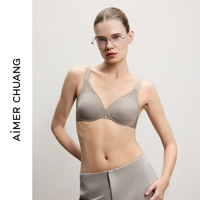 AIMER CHUANG爱慕创内衣女4/4乳贴大罩杯薄大胸显小文胸CA132181