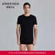爱慕先生25夏醇享系列男士 T恤NS12M231 休闲柔软轻薄打底圆领短袖