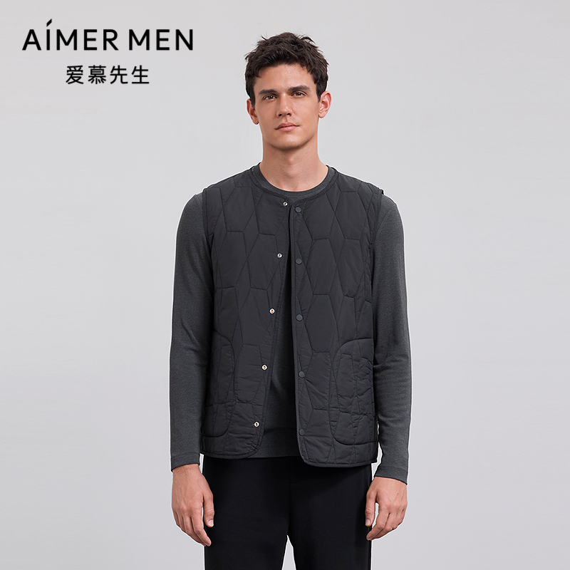 爱慕先生25秋冬单品棉服男士马甲上衣NS41M622