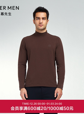 爱慕先生23AW先生暖搭燚丝男士小高领套头长袖保暖上衣冬NS81K261