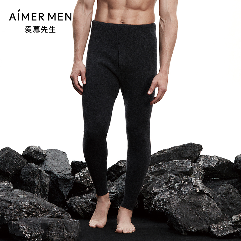 aimer men爱慕先生加厚羊绒裤系列长裤NS73B461
