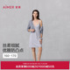 爱慕花影系列25夏季 睡衣女性感细带带胸垫蕾丝吊裙家居服AM42A761