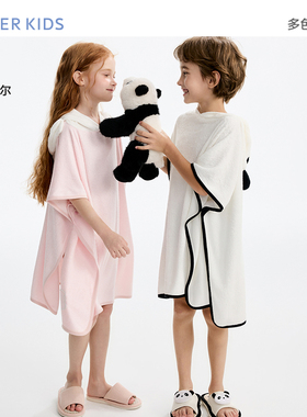 爱慕儿童大耳狗爱洗澡/熊猫爱洗澡A类男女孩浴袍AK244L451
