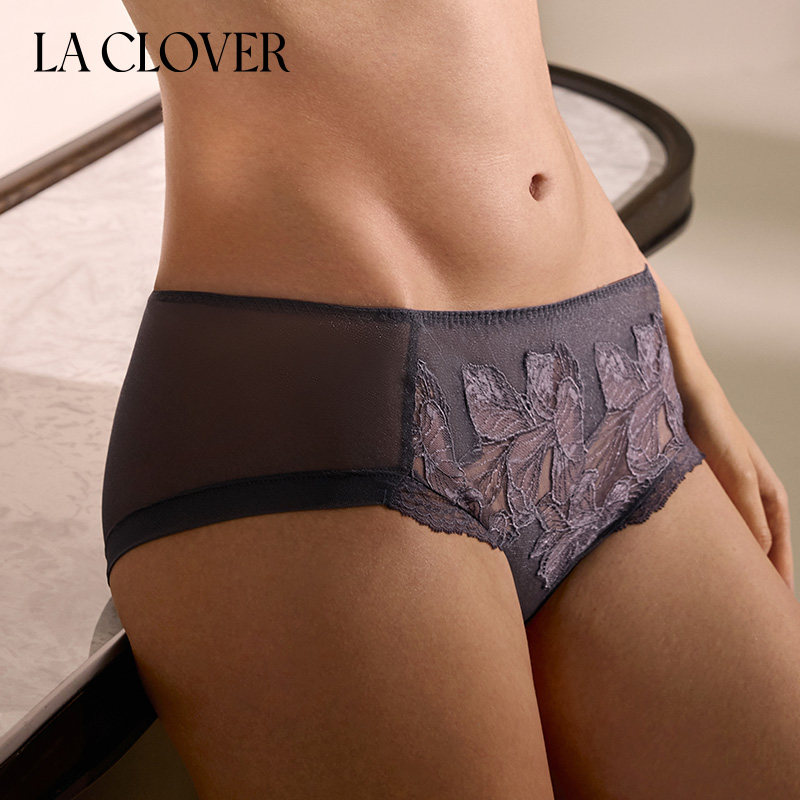 La Clover性感御姐刺绣花片内裤女轻羽蕾丝CC23AA1
