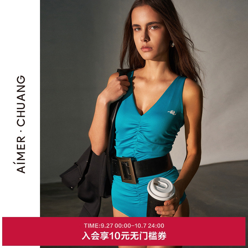 爱慕·CHUANG仪式4夏季女士性感比基尼连体泳衣CA681211