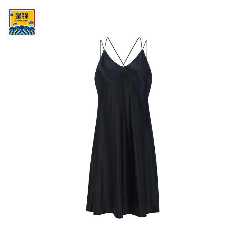 真丝吊带带杯桑蚕丝睡衣