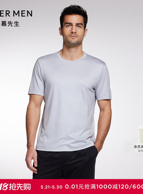 Aimer Men23SS30周年-水洗羊毛T男士圆领短袖NS81J891