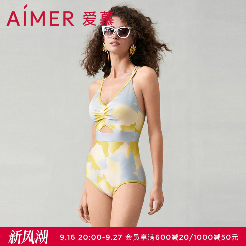 爱慕半夏清光女士夏海边性感连体细带泳衣AM689751图片