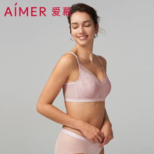【花瓣内衣】爱慕奇幻花园内衣女无钢圈薄衬垫隐孔杯文胸AM178871