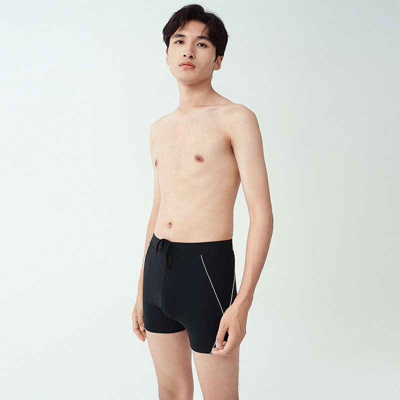 爱美丽2025年春动感字母男式中腰防晒速干凉感平角泳裤男IM62BXF1