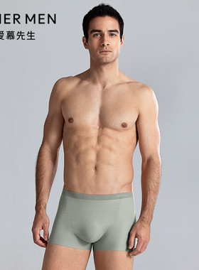 爱慕先生25春夏高莫AirU型裤男士抗菌净痕装腰平角裤NS23M291