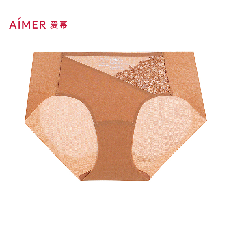 爱慕仪式贴贴内裤女棉质里裆净痕腿围中腰平角裤AM23D081