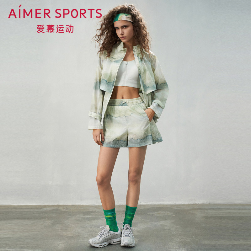 爱慕运动夏日练曲女士休闲印花双层运动插兜短裤AS151S91,女士内衣/男士内衣/家居服,睡裤/家居裤,淘宝优惠券,粉丝福利购,淘宝优惠卷