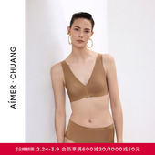 AIMER 文胸CA131991 CHUANG溯源5内衣女V领软钢圈薄杯宽肩带背心式
