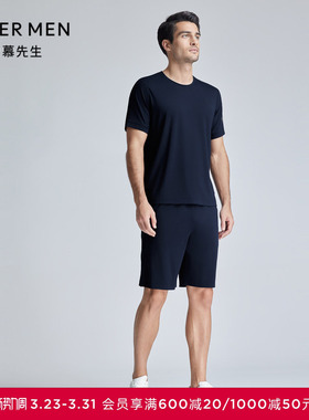 爱慕先生24SS轻运动系列夏季纯色短裤外穿男士NS63L161