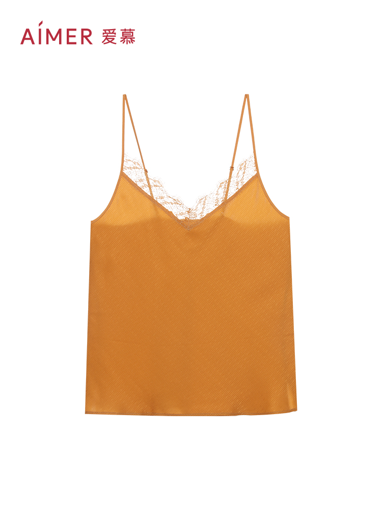 爱慕丝享100%桑蚕丝面料V领吊带AM715621