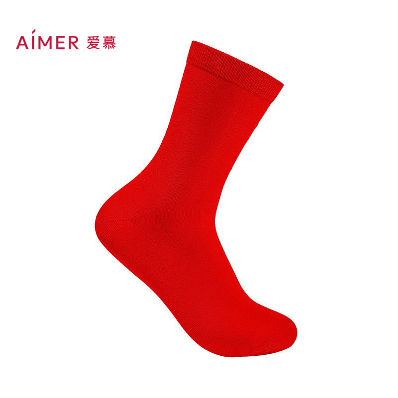 爱慕24秋冬锦礼女士含山羊绒红品本命年结婚袜子AM94A671