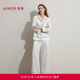 爱慕26春夏春日和风睡衣女含桑蚕丝可外穿分身家居套装 AM46C531