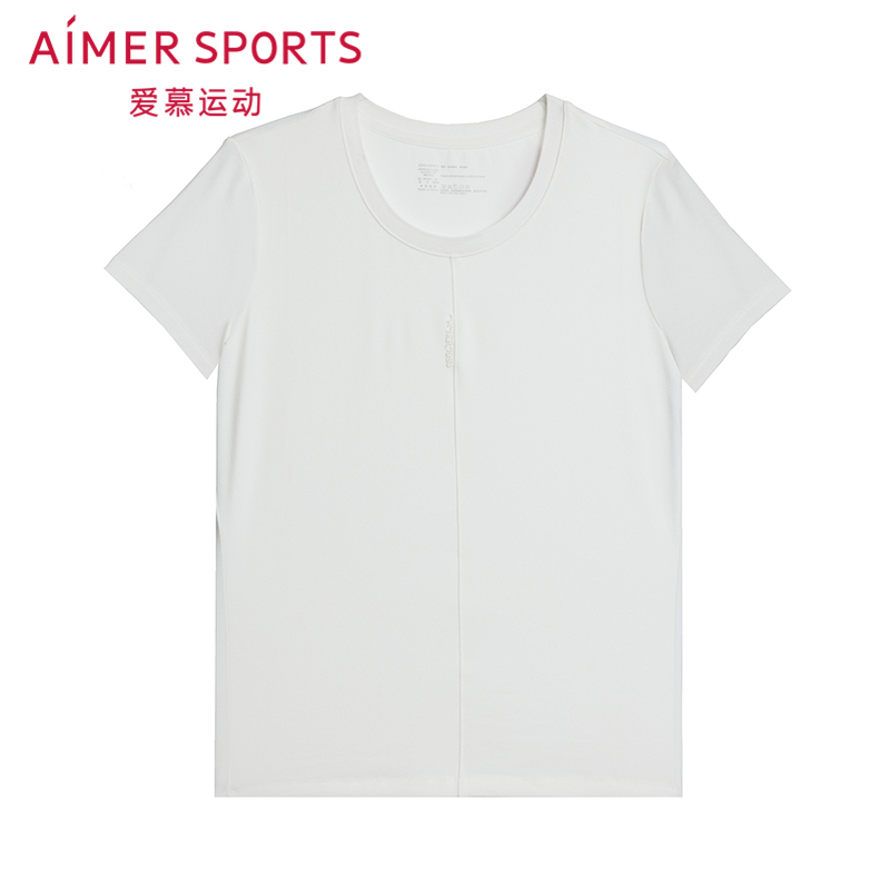 爱慕运动晨风运动装女夏季休闲圆领短袖T恤上衣AS143T21
