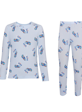 爱慕儿童炫光赛车男孩保暖套装秋冬薄款莫代尔打底内衣AK274D901