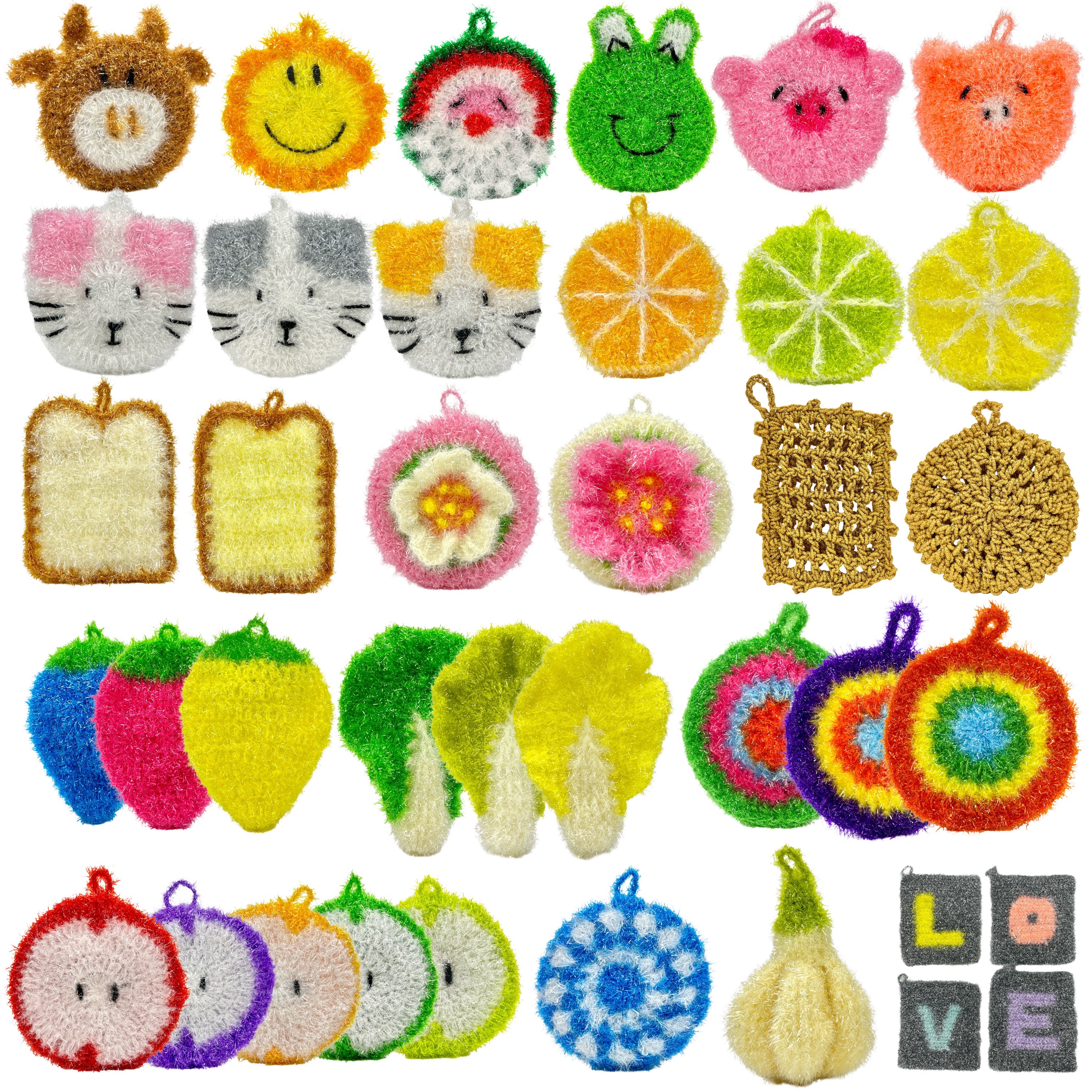 韩国洗碗巾 向日葵黄牛青蛙柠檬草莓猫咪面包苹果白菜双层 看详情