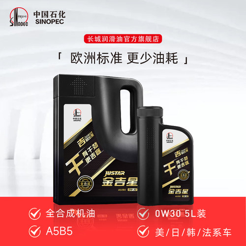 长城A5B50W30全合成机油汽机油5L