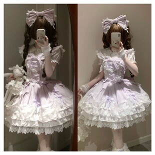 坠落天使原创设计Lolita洋装jsk吊带连衣裙