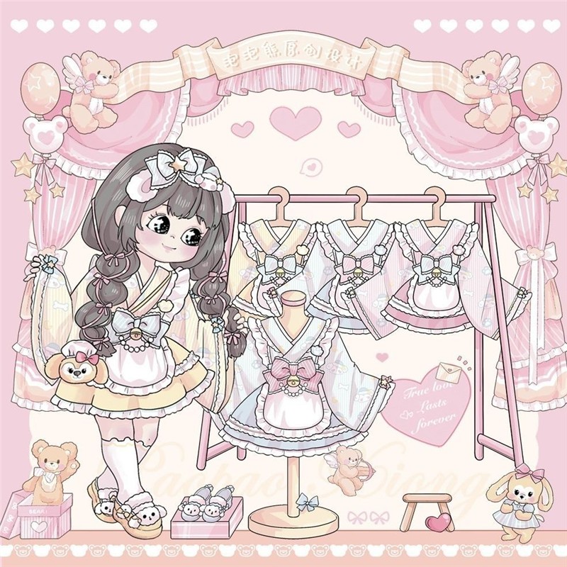 泡泡熊原创设计小眠汪和风Lolita套装洛丽塔小女仆可爱小狗Lo裙