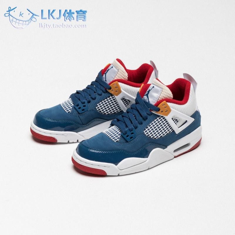 AIRJORDAN4蓝白红复古篮球鞋