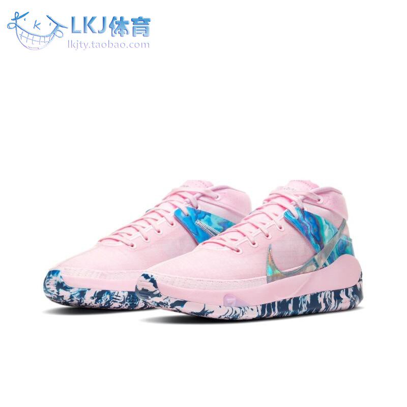 lkj体育 nike kd13 杜兰特13 白粉乳腺天使 篮球鞋 dc0012-600
