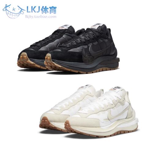 SacaixNike联名黑白生胶跑鞋