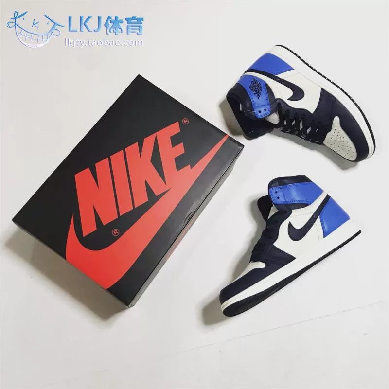 Air Jordan 1 OG AJ1 Obsidian North Card Black Blue toe Campus Blue 555088-140