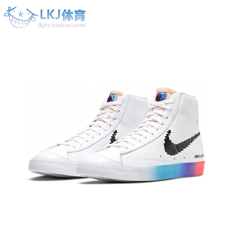 lkj体育 nike blazer mid 电玩像素 镭射反光彩虹夜光 dc3280-101