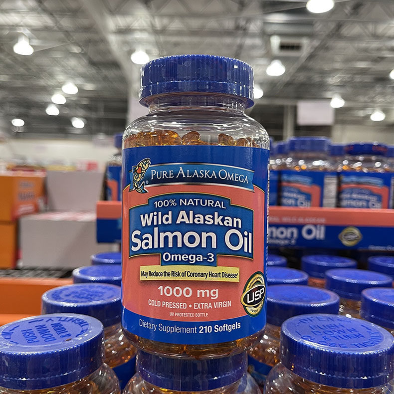 美国Pure Alaska 500mg EPA-DHA 阿拉斯加纯净野 生三文鱼油210粒