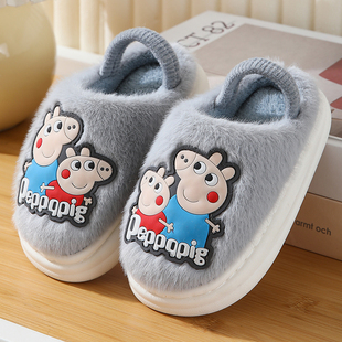 宝宝棉拖鞋男宝1-3岁6冬季卡通可爱居家室内防滑厚底儿童棉拖鞋女