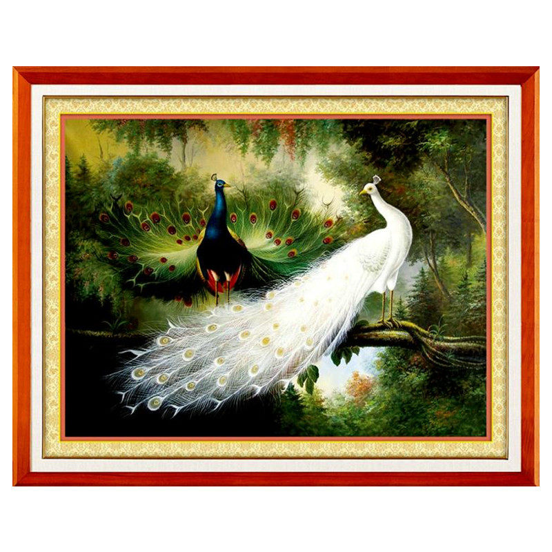 正品雅慕DMC十字绣客厅卧室画简约现代中式欧式油画动物情侣孔雀|ruв категории домашний ткань, вышивка крестом и инструментов, принадлежностей, вышивка крестом suite - от Buy2taobao.com для оказания профессиональной услуги покупки агента Taobao