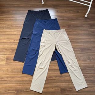 外贸日单春夏户外徒步登山轻薄透气防风速干软壳冲锋裤 直筒休闲裤