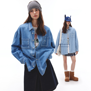 时尚 晶咕白标DADATATA 女秋季 100棉气质刺绣衬衫 衬衣 游梦加州