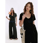 套装 晶咕白标DADATATA 休闲裤 休闲松弛垂坠感简约T恤 懒人出街