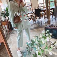 2019新款 英伦风宽松西服上衣 网红韩版 外套女秋季 晶咕家小西装 套装